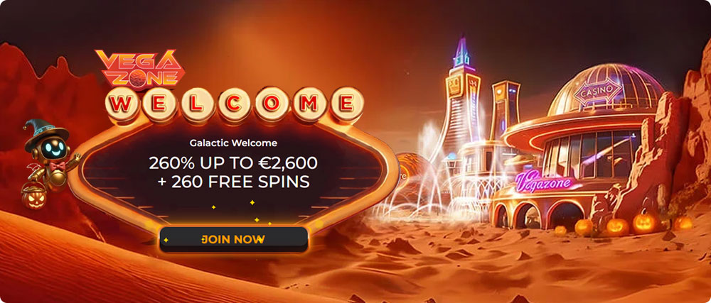 VegaZone Casino Login Welcome Bonus