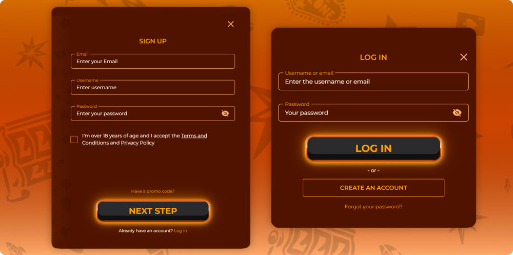 VegaZone Casino Login and Registration